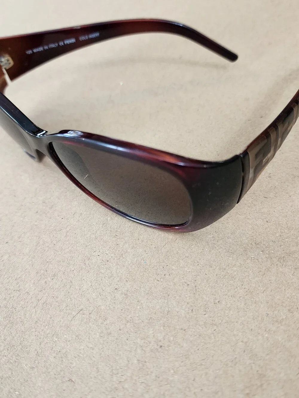 Fendi Sunglasses Two Tone Tortoise Shell FS407 238  57 14 125 Side Logos Vintage
